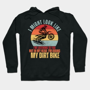 cool retro dirt bike for motocross bikers Hoodie